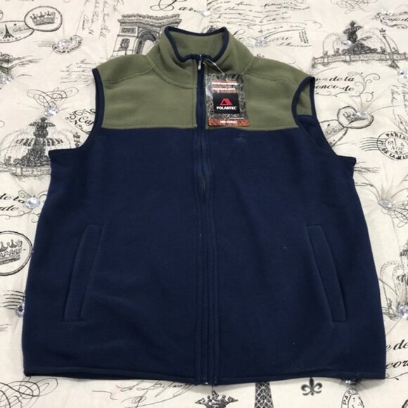 Brooks Brothers Colorblock Polar Fleece Zip Vest - Picture 3 of 8